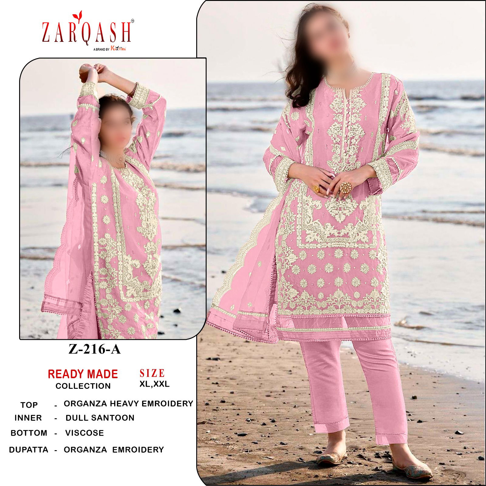Z 216 Zarqash Organza Embroidery Pakistani Suits Wholesale Price In Surat